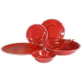 Provence Solid Red Melamine Dinnerware, 16 PC Set
