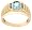 10k Yellow Gold Blue Zircon and Diamond Men's Ring, Size 10
