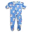 Famous Brand - Girls Footed Blanket Sleeper, Blue, White