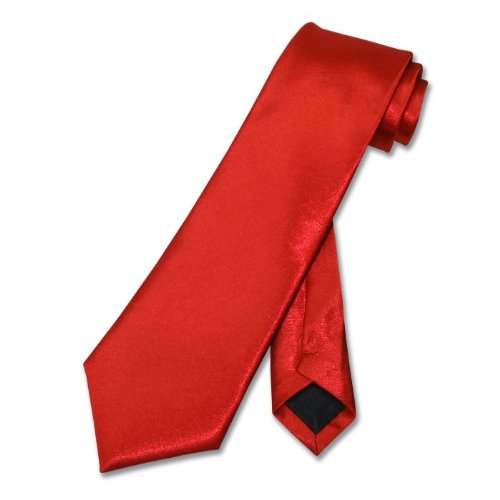 BOY'S Neck Tie Solid RED Youth NeckTie