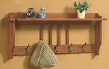Mission Coat Rack Five-hook Light Cherry