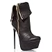 V-Luxury Womens 11-VICKY24 Closed Toe High Heel Platform Mid Calf Stiletto Boot