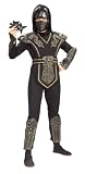 Gold Dragon Warrior Child's Ninja Costume, Medium