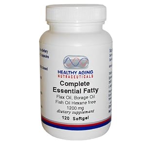 41 ZSgopOPL. SL500 AA300  Healthy Aging Nutraceuticals Complete Essential Fatty Acids 1200 Mg Flax Oil, Borage Oil, Fish Oil  Hexane Free 120 Softgels