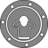 BIKEIT FUEL CAP DECAL 3PC SET KAWASAKI >99 (7 BOLT): TANK PADS