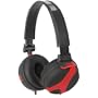 Qtxsound QX40 - Casque audio HiFi - Ecouteurs DJ (driver 40 mm, filtre anti distortion) - noir et rouge