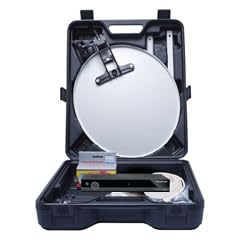 Telestar Digitale Camping-SAT-Anlage mit TD 1011 S mobil (Hartschalenkoffer, 35cm Spiegel , Single-LNB, Kompass, Kabel 10m)