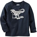 OSHKOSH(オシュコシュ) オシュコシュオリジナルグラフィックティ ネイビー トップス長袖Tシャツ 5歳【並行輸入】