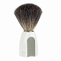 M&Uuml;HLE Black Badger Hair Shaving Brush White/Grey With Rubber Grip  Handle &Oslash;21