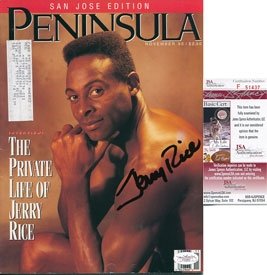 Jerry Rice Autographed Magazine JSA
