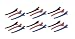 6 - Packages Soft Touch Sectional Pelican Clips 6 Clips Per Package * Total 36 Clips