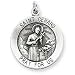 Sterling Silver Antiqued Saint Gerard Medal