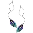 Silver Niobium Calla Lily Earrings