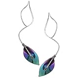 Silver Niobium Calla Lily Earrings