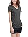 Allegra K Women Casual V Neck Short Sleeve Letters Summer Tops T Shirts
