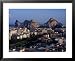 City Buildings and Limestone Karst Peaks in the Li River, Guilin, Guangxi, China Places Framed Art Poster Print by Richard I'Anson, 31x25