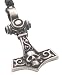 Skull Thor's Hammer Thor Pewter Pendant Necklace