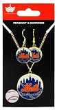 New York Mets - MLB Earrings & Pendant Necklace Gift Set