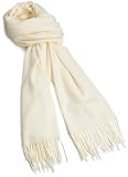 V Fraas Women's Solid Cashmink Wrap,Ivory,20x80