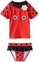 Candlesticks Baby Girls' Lady Bug Red Rash Guard Set
