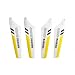 Full Set of 4 Replacement Rotor Blades for s107 rc Helicopter Yellow Color