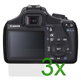 GTMax 3 x Clear LCD Screen Protector Guard for Canon EOS Rebel T3 1100D SLR Digital... by GTMax