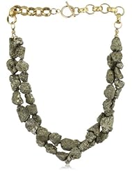 Devon Leigh "Statement Necklaces" Raw Pyrite Twist Necklace