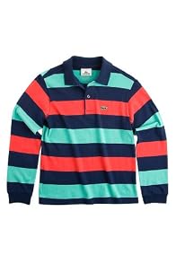 Boy's Long Sleeve Bold Stripe Jersey Polo