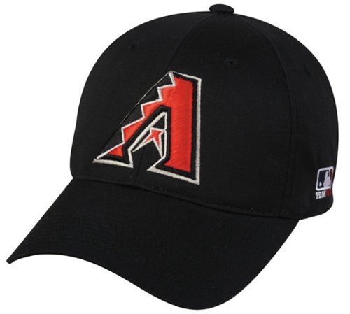 Arizona Diamondbacks (Black) ADULT Adjustable Hat MLB Officially Licensed Major League Baseball Replica Ball Cap