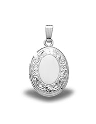 Sterling Silver Oval Small Locket 2/3 inch x 3/4 inch Sterling Silver