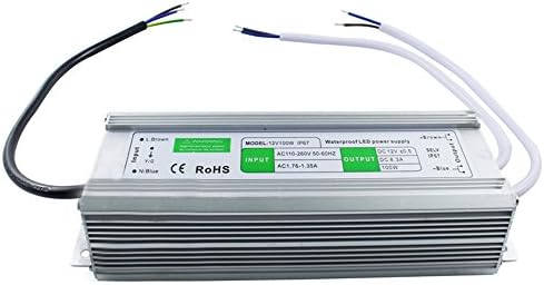 kitop Transformer Power Supply Driver Led Light Waterproof Ip67 DC12V 100W for Outdoor Usage