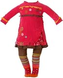 : Deux Par Deux Hot Pink Cord Dress and Tight Set