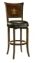 Hillsdale Bradford 30.5-Inch Swivel Bar Stool, Brown Cherry Finish with Brown Faux-Leather