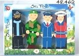 Multicultural Wooden Block Play Career Figures Set 1IMAGE