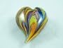Murano Glass Flame Rainbow Swirls Art Glass Paperweight