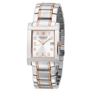 Swiss Military Hanowa Men's 06-5089-55-001 Lugarno Rose-Gold Stainless Steel Silver Dial Watch
