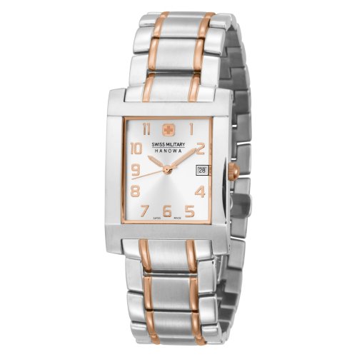 Swiss Military Hanowa Men's 06-5089-55-001 Lugarno Rose-Gold Stainless Steel Silver Dial Watch