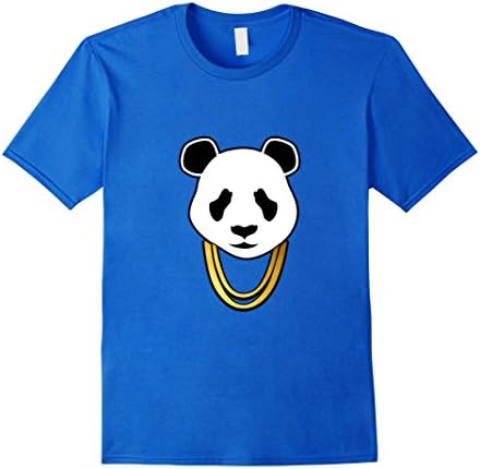 Men's Designer Fashion Panda Funny T-Shirt Large Royal Blue