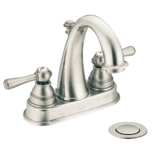 Moen CA6121AN Kingsley Antique Nickel Two-Handle High Arc Bathroom Faucet