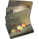 Beautiful hardboard cork backed placemats ~ Boxed Set of 4, European designs