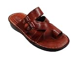 Bulland Men's Light Brown Slip-on Toe Strap Sandal (LAKER-02) 7.5 M US