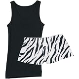 BlackTankandZebraShortSet