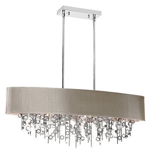 Best Buy Dainolite Lighting PIC326HC-PC-PEB 7-Light Horizontal Crystal Chandelier