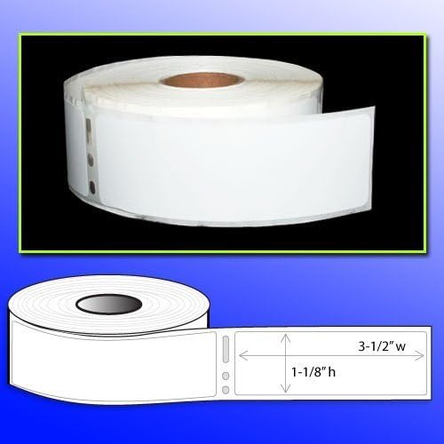 Menotek 1-1/8" x 3-1/2" Address Labels (1 roll - 350 labels) Dymo 30252 Compatible