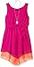 Amy Byer Girls' Sleeveless Colorblock Dress with V Hem