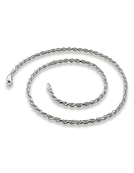 Sterling Silver Italian Rope Chain 2.8MM (16", 18", 20", 22", 24" 30" inch Lengths)
