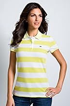 Short Sleeve Bi-Color Stripe Stretch Pique Polo