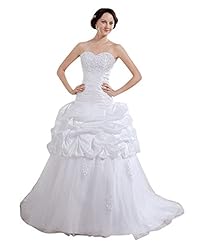 A-line Strapless Taffeta/Tulle Sweetheart Lace Dropped   Waistline Floor Length  Dress