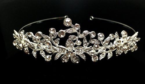 iPhashon Silver Wedding Pageant Crystal Tiara Headband Headpiece H814