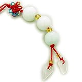 Good Luck Talisman Jade Triple Lucky Balls Cell Phone Charm